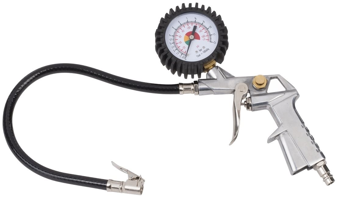 POWERPLUS Pištoľ hustiaca s manometrom POWAIR0100