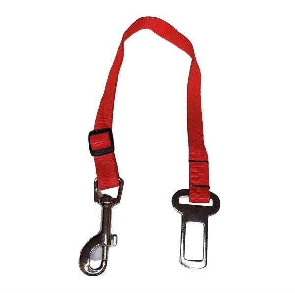 PPalkar bezpečnostný pás do auta pre malé psy 50 cm × 16 mm, červený