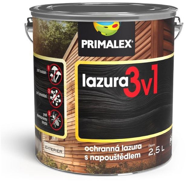 PPG Primalex lazúra tenkovrstvová 3 v 1 tis kanadský, 2,5 l
