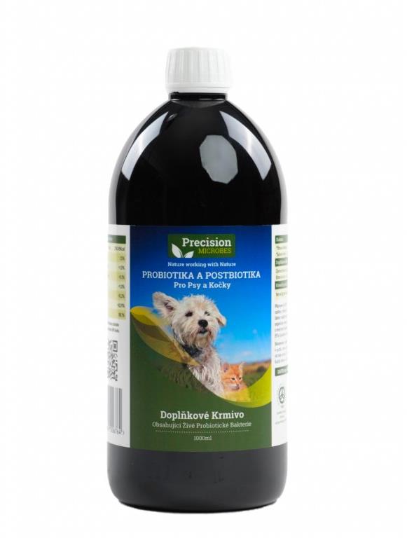 Precízne mikróby probiotiká a postbiotiká pre psy a mačky 1000 ml