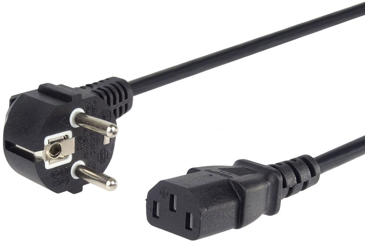 PremiumCord napájací 230 V k PC 3 m čierny
