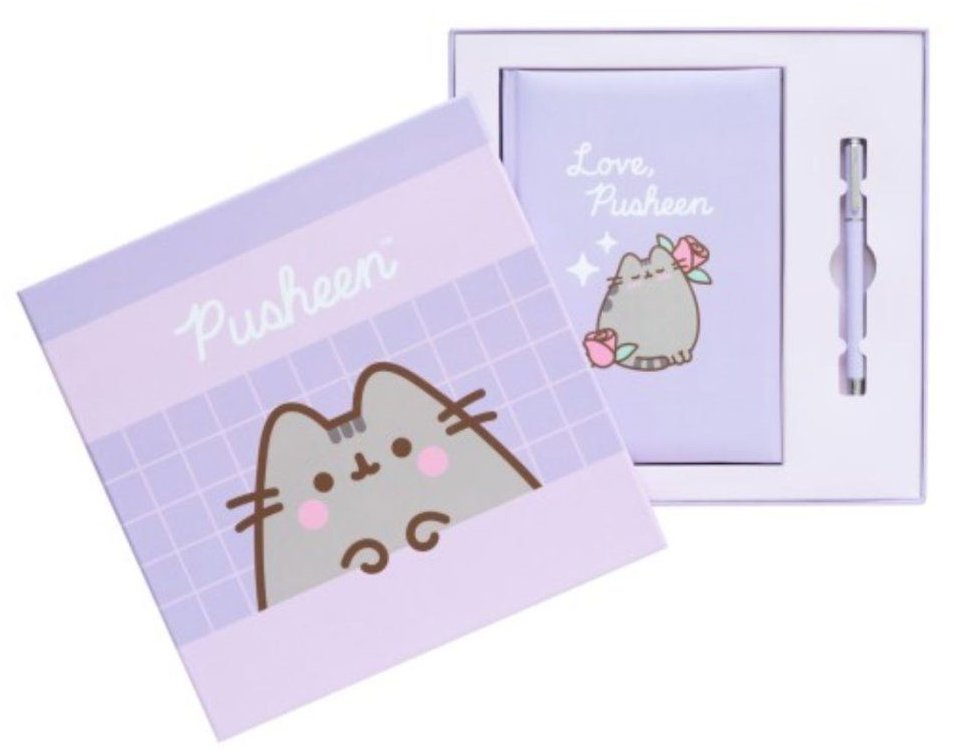 Pusheen: Love, Pusheen – darčeková sada bloku s perom