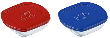Pyrex 913S570/7646 Sada dóz 2 ks štvorec