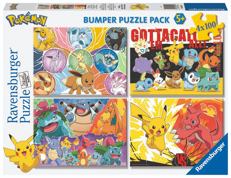 Ravensburger 056514 Pokémon 4× 100 dielikov