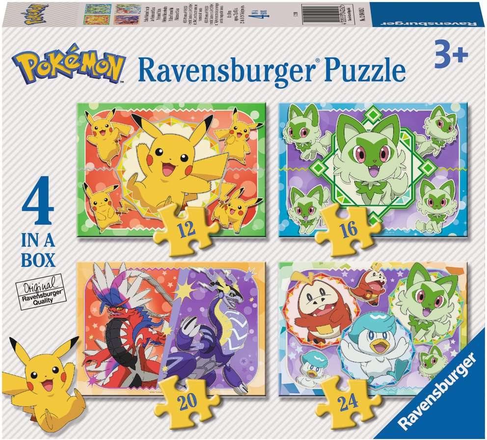RAVENSBURGER Puzzle Pokémoni 4 v 1 (12, 16, 20, 24 dielikov)