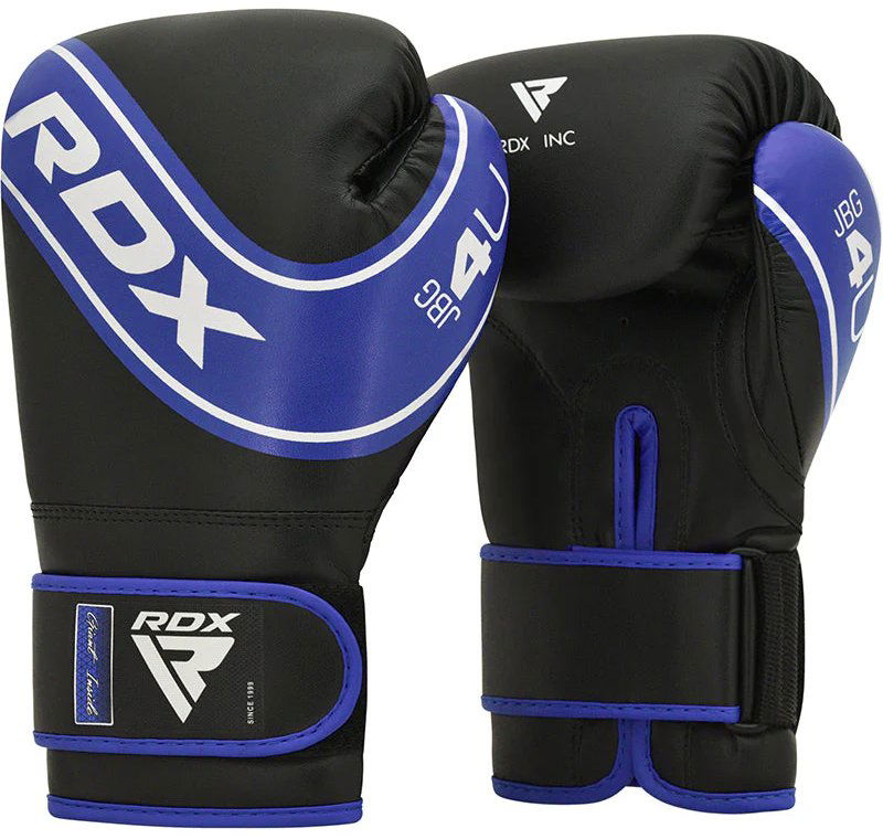 RDX Detské boxerské rukavice 4B Robo, modro-čierne, 6 oz