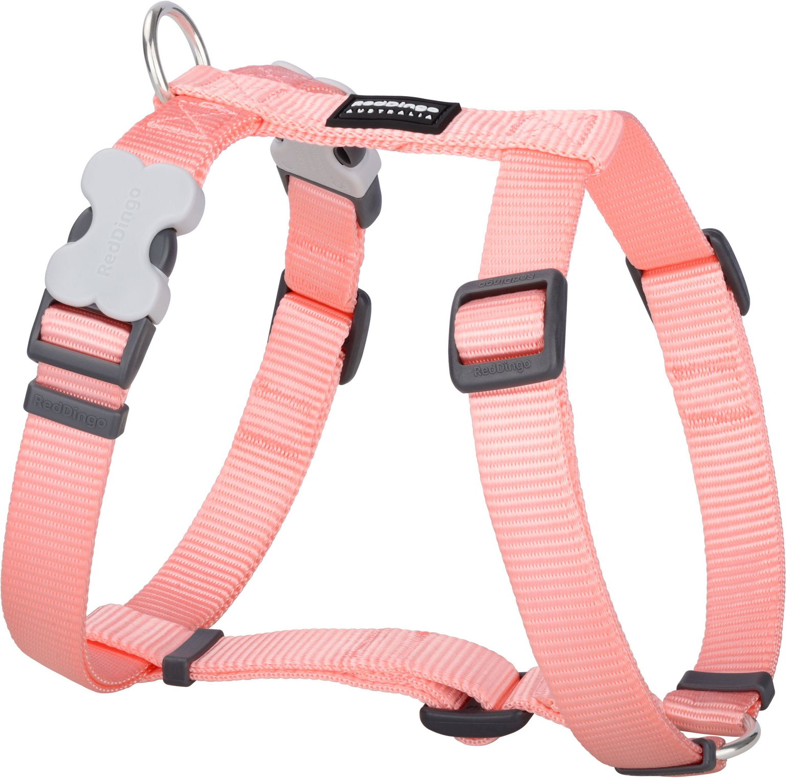 Red Dingo Postroj 12 mm × 30 – 44 cm, pastelovo oranžový