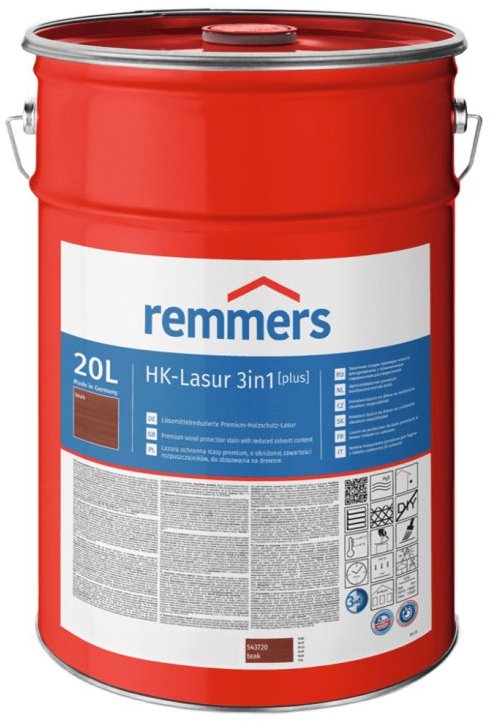 Remmers HK Lazúra 3 v 1 [plus] 20 l, teak / týk