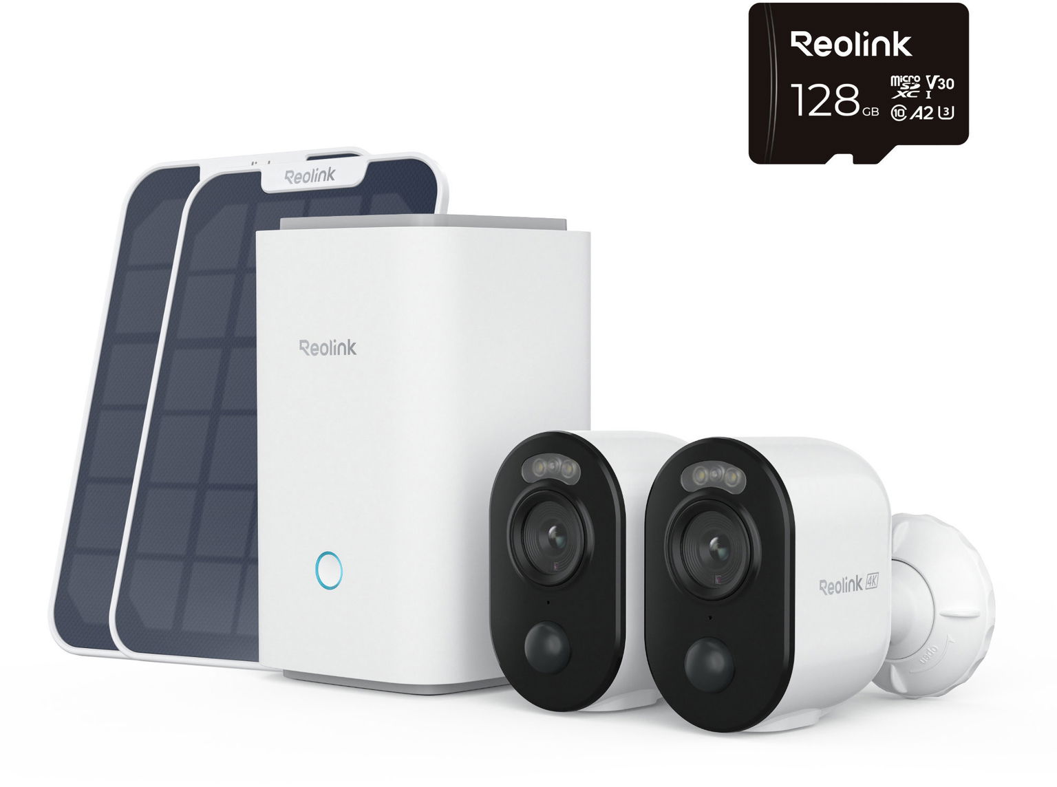 Reolink Hub 1 + 2× Argus Series B350 + Solar Panel + 128 GB microSD karta