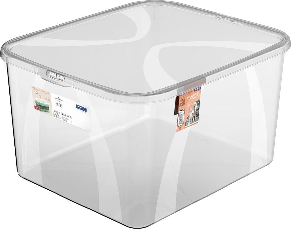 ROTHO lona úložný box 25 l transparentný