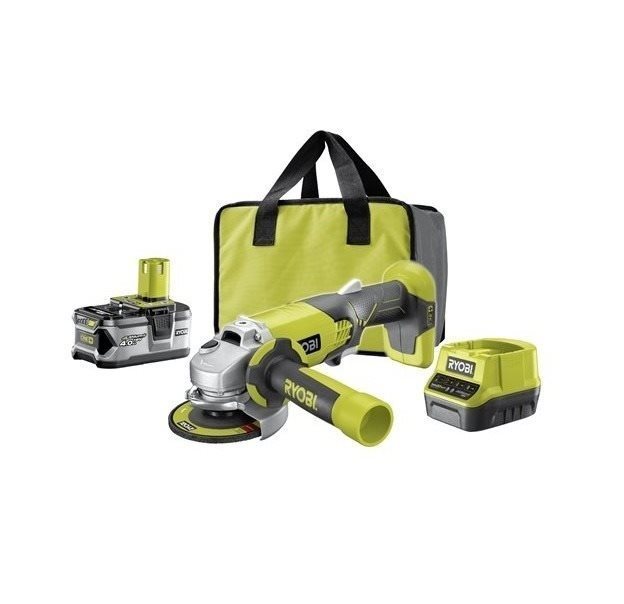 RYOBI Uhlová brúska AKU 115 mm R18AG-140S (1× 4 Ah)