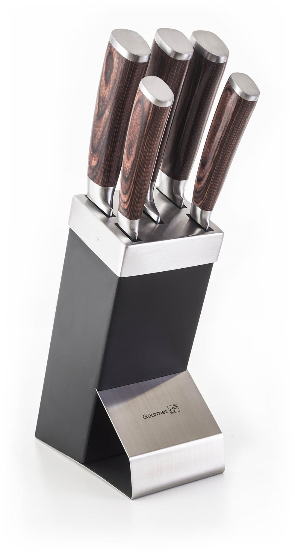 Sada nožov G21 Gourmet Dynamic 5 ks + čierno-nerezový blok