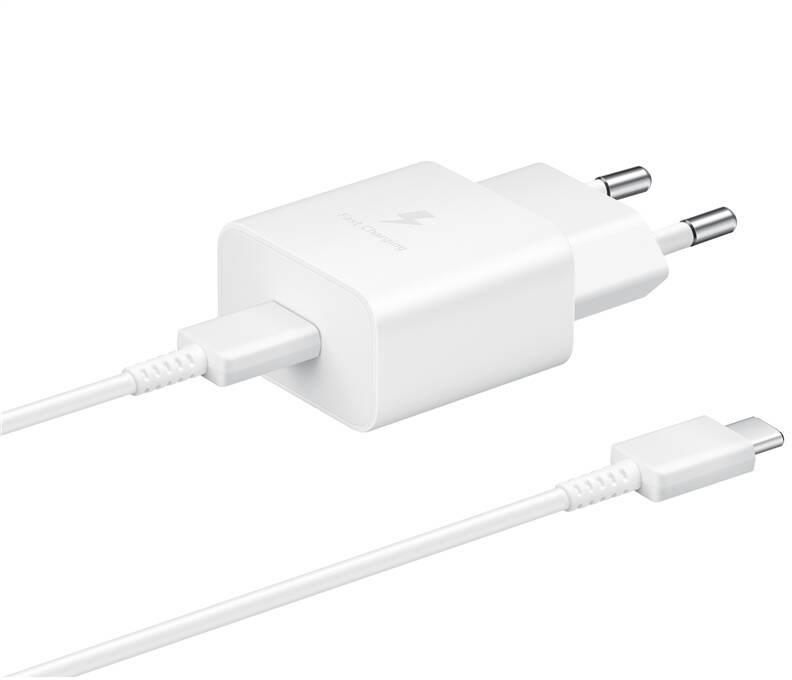Samsung cestovná nabíjačka 15 W + USB-C/USB-C dátový kábel White (Bulk)