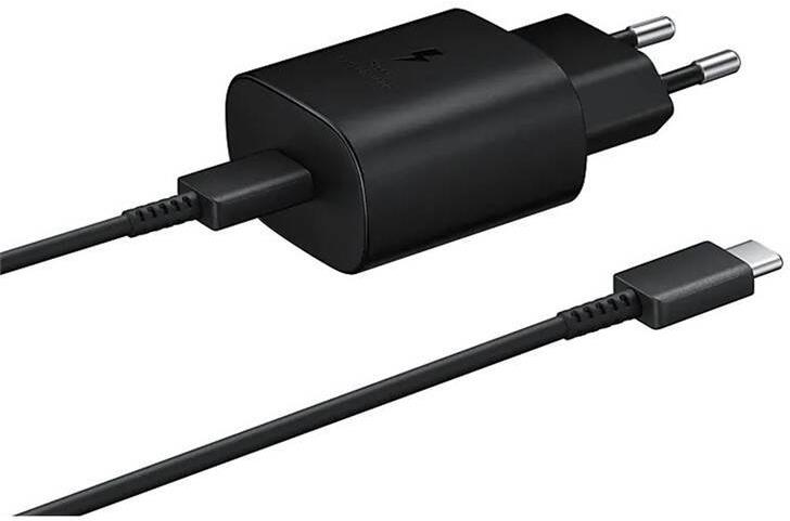 Samsung cestovná nabíjačka 25 W + USB-C/USB-C dátový kábel Black (Bulk)