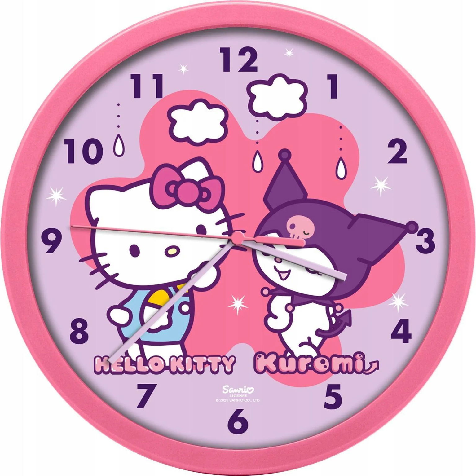 Sanrio Nástěnné hodiny 24 cm - Hello Kitty