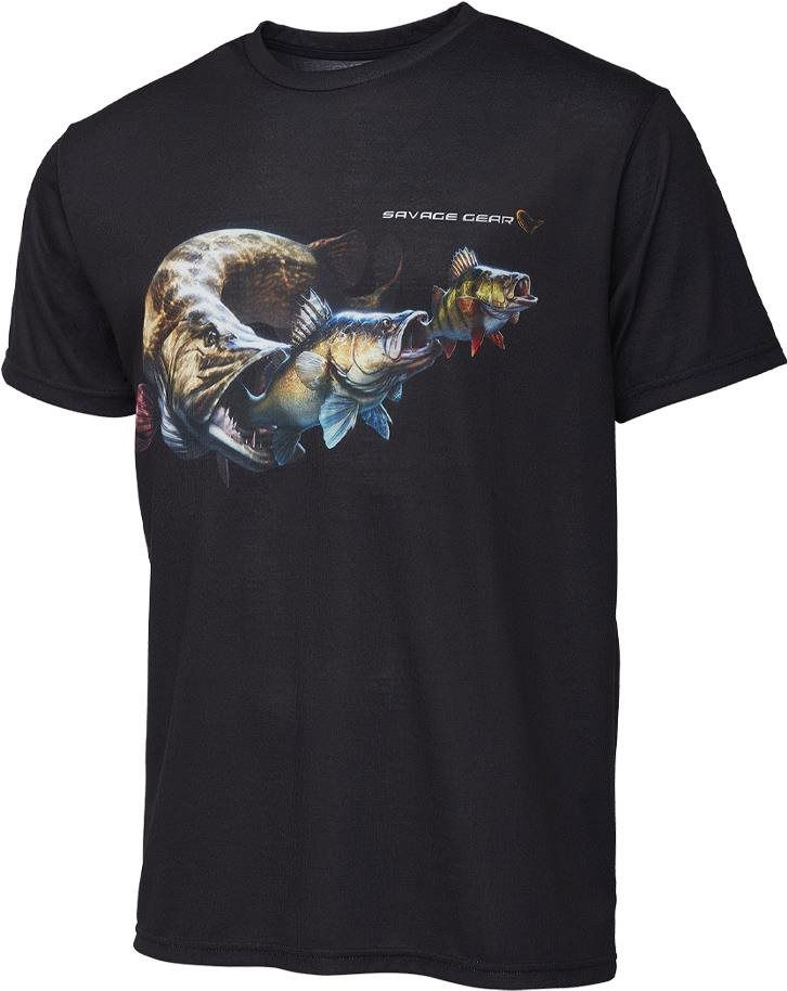 Savage Gear Cannibal Tee Black Veľkosť XL