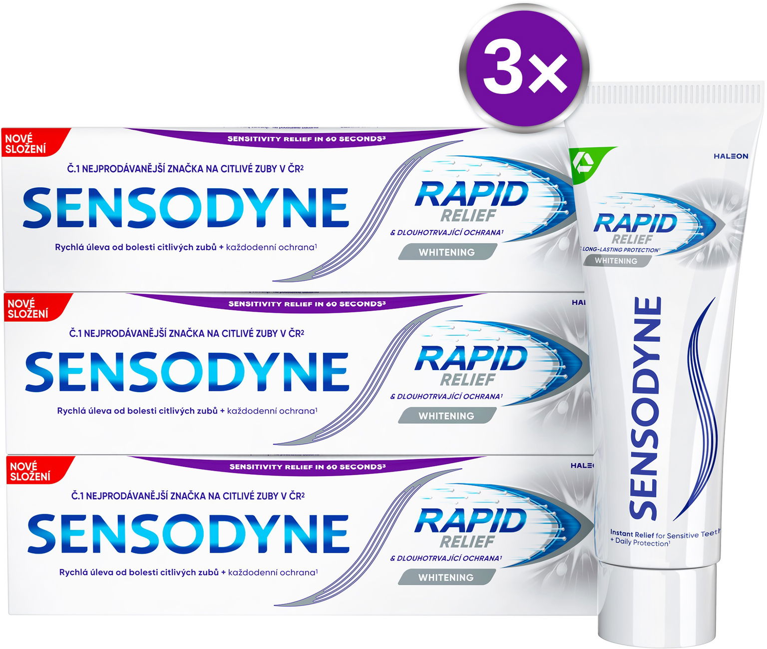 SENSODYNE Rapid Whitening 3× 75 ml