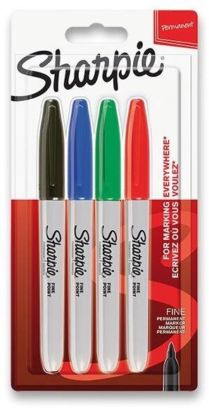 SHARPIE Fine, 4 základné farby
