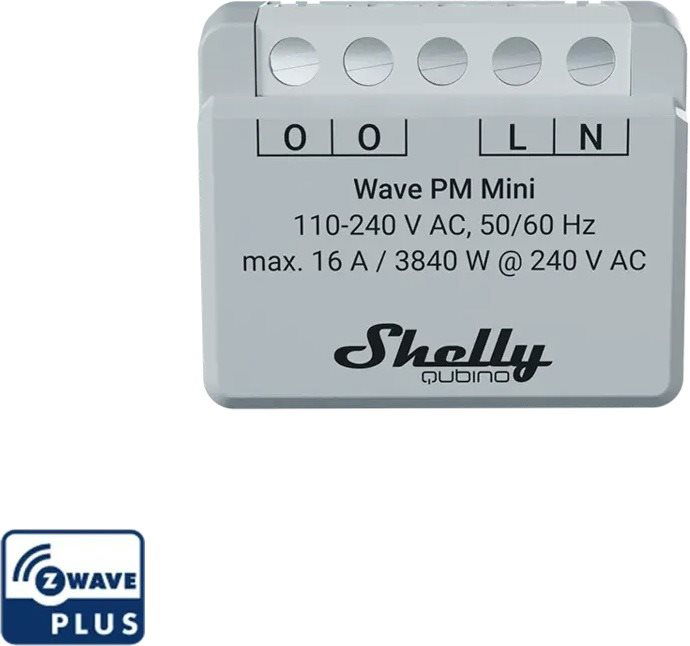 Shelly Wave PM Mini, merač spotreby, Z-Wave