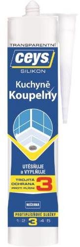 Silikonceys koupelny a kuchyně, 280 ml, bílý