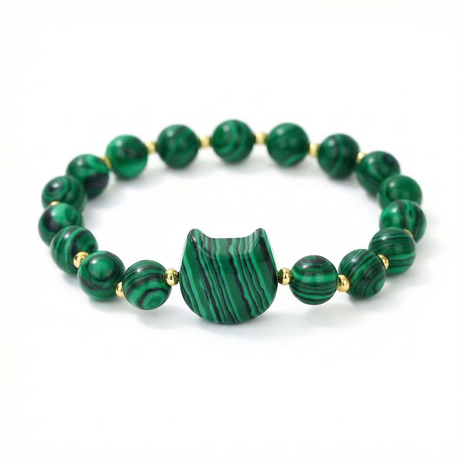 Silver Star Shadowpine dámsky náramok, zelený, Syn. Malachite, 21 cm