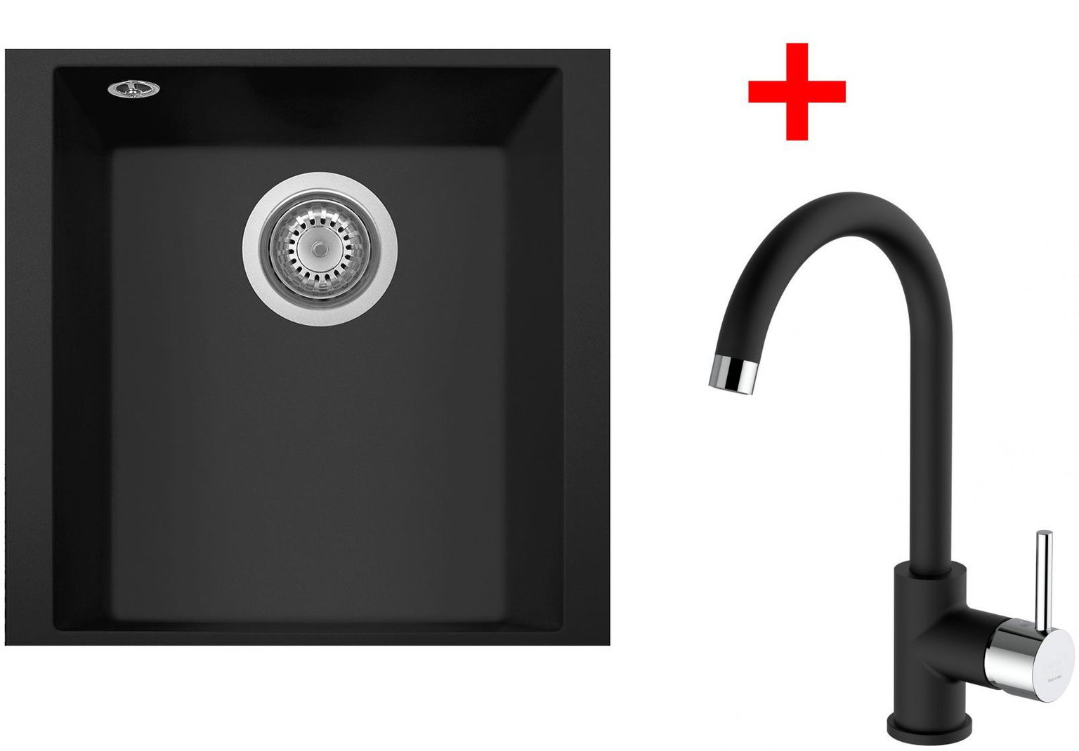 Sinks Cube 340U Nanoblack + Mix 35 Nanoblack