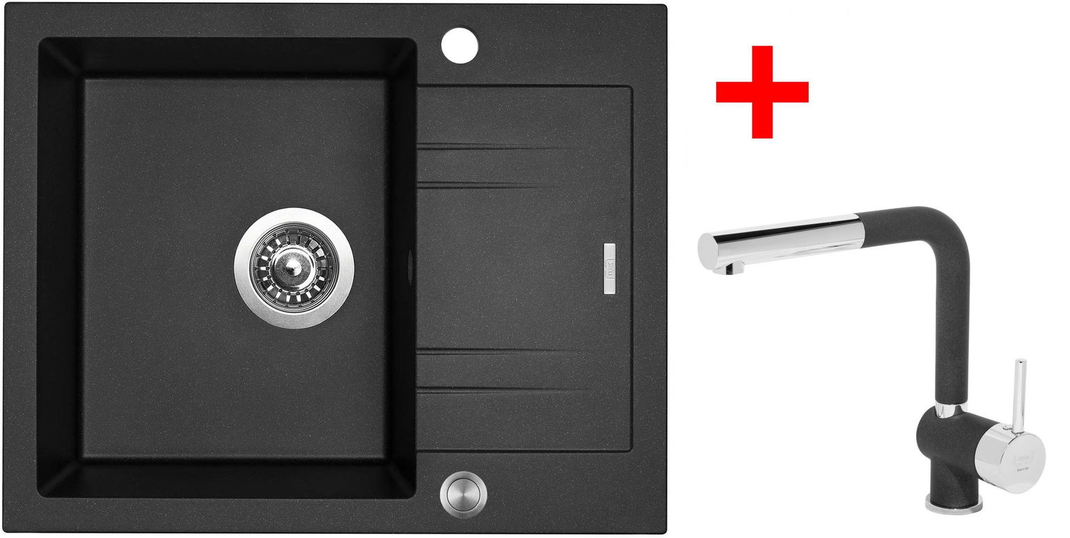 Sinks Linea 600 XC Metalblack + Mix 3 P GR