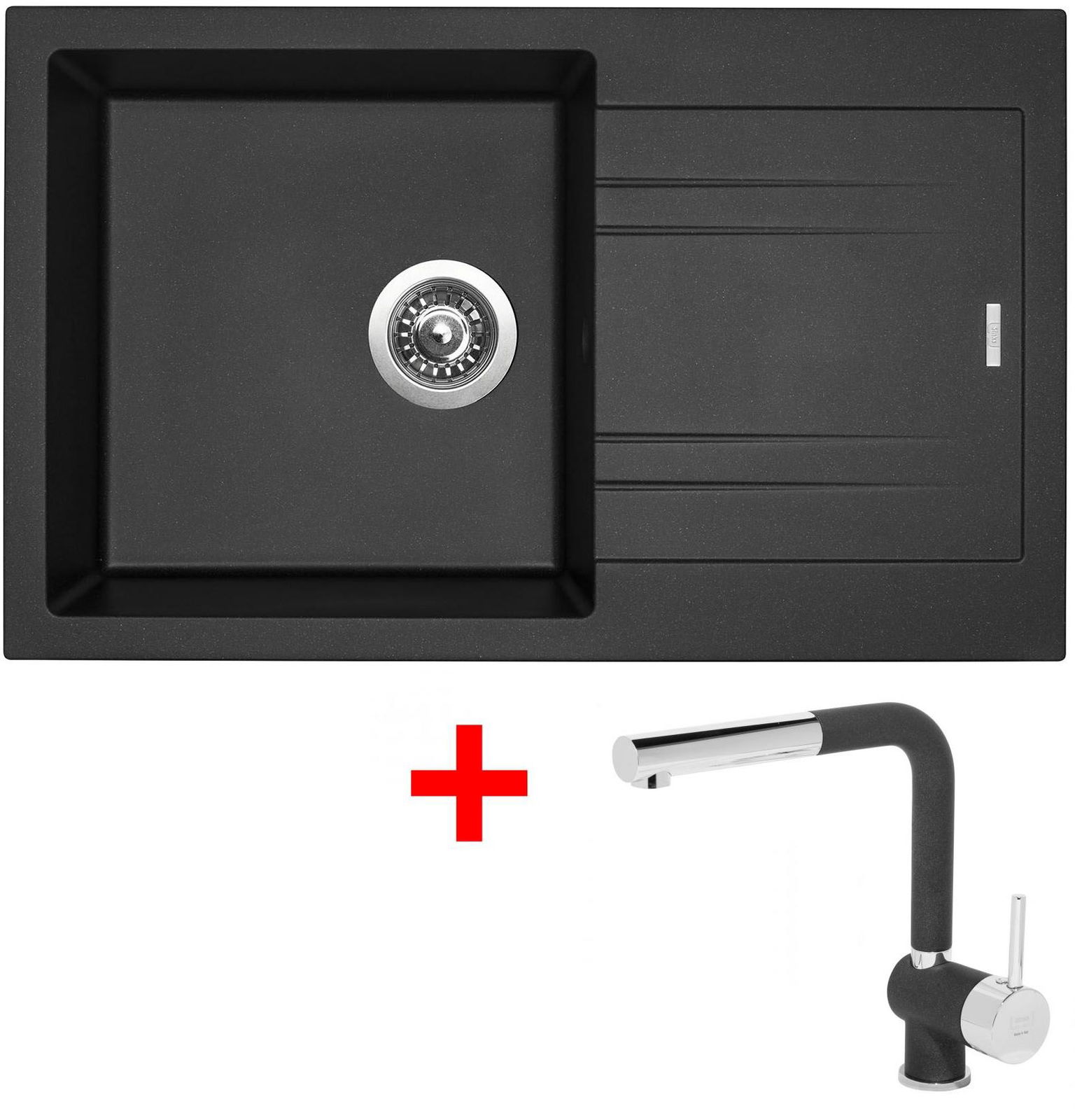 Sinks Linea 780 Metalblack + Mix 3 P GR