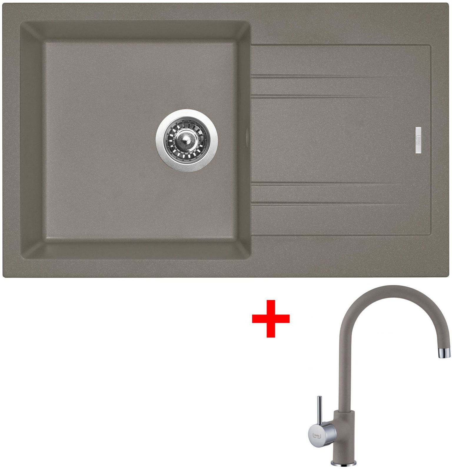 Sinks Linea 780 Truffle + Vitalia GR