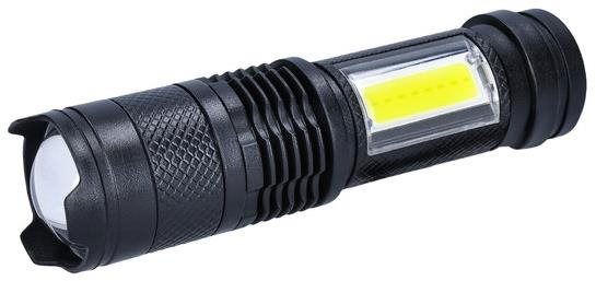 Solight LED nabíjacie vreckové svietidlo so zoomom, čierne