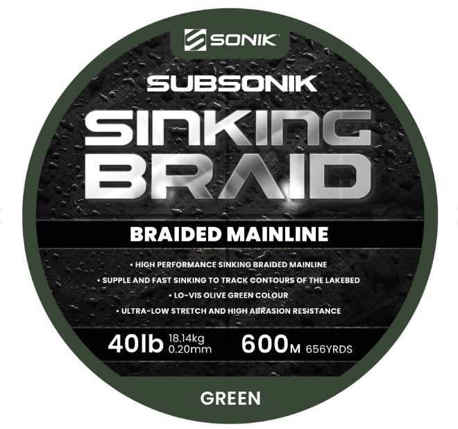 Sonik Subsonik Sinking Braid 600 m 0,20 mm 40 lb
