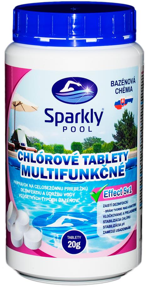 Sparkly POOL Tablety do bazéna chlórové 5 v 1 multifunkčné 20 g 1 kg