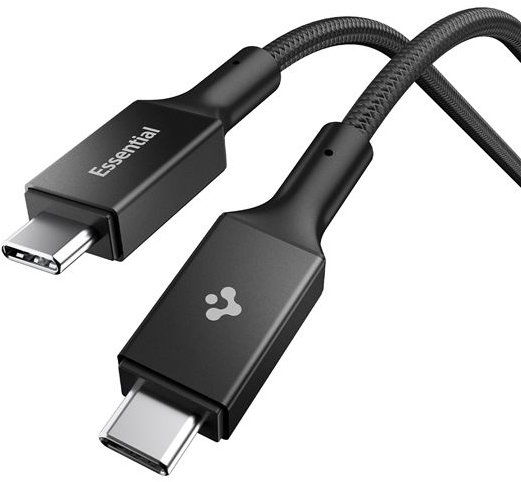 Spigen Essential USB C to USB C 240 W Fabric Cable Black EB24015CC