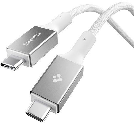 Spigen Essential USB C to USB C 240 W Fabric Cable White EB24015CC