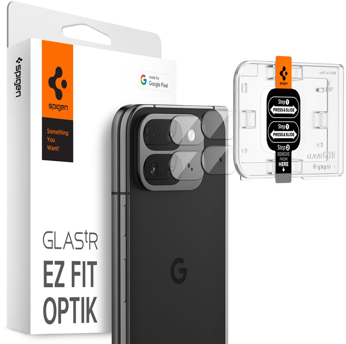 Spigen Glass tR EZ Fit Optik 2 Pack Crystal clear Google Pixel 9 Pro Fold