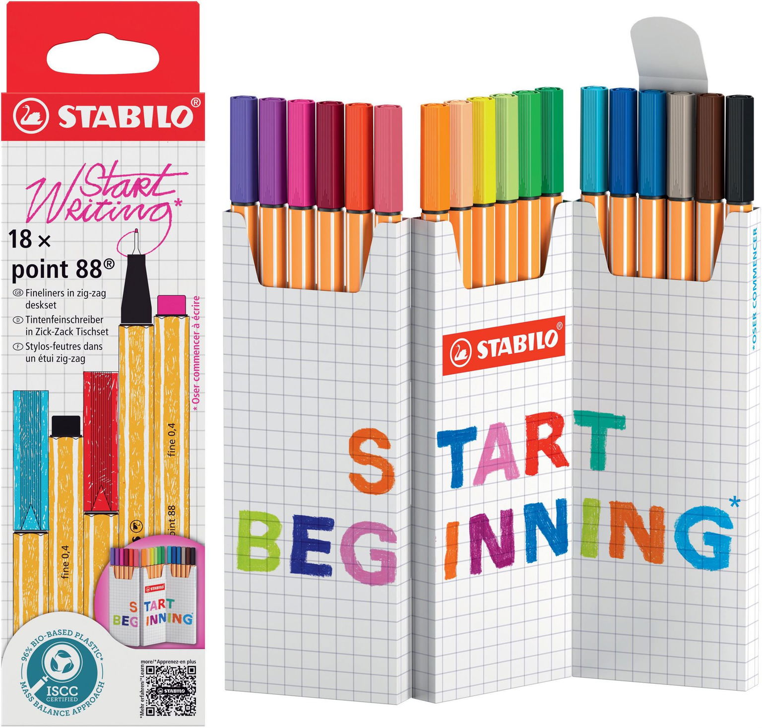 STABILO point 88 Zick-Zack deskset, 18 farieb