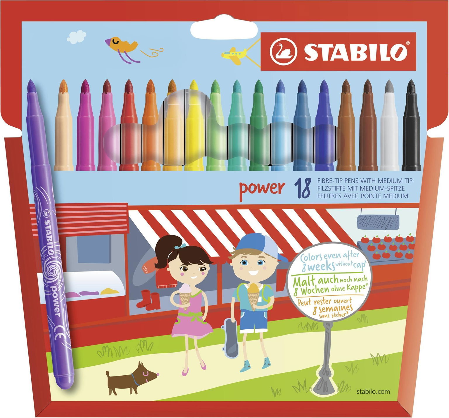 STABILO power, 18 ks, puzdro
