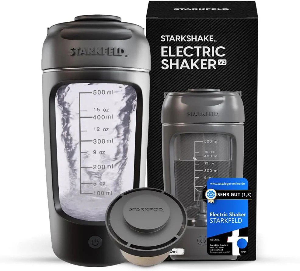 STARKFELD Prenosný elektrický shaker na proteín 650 ml, sivý