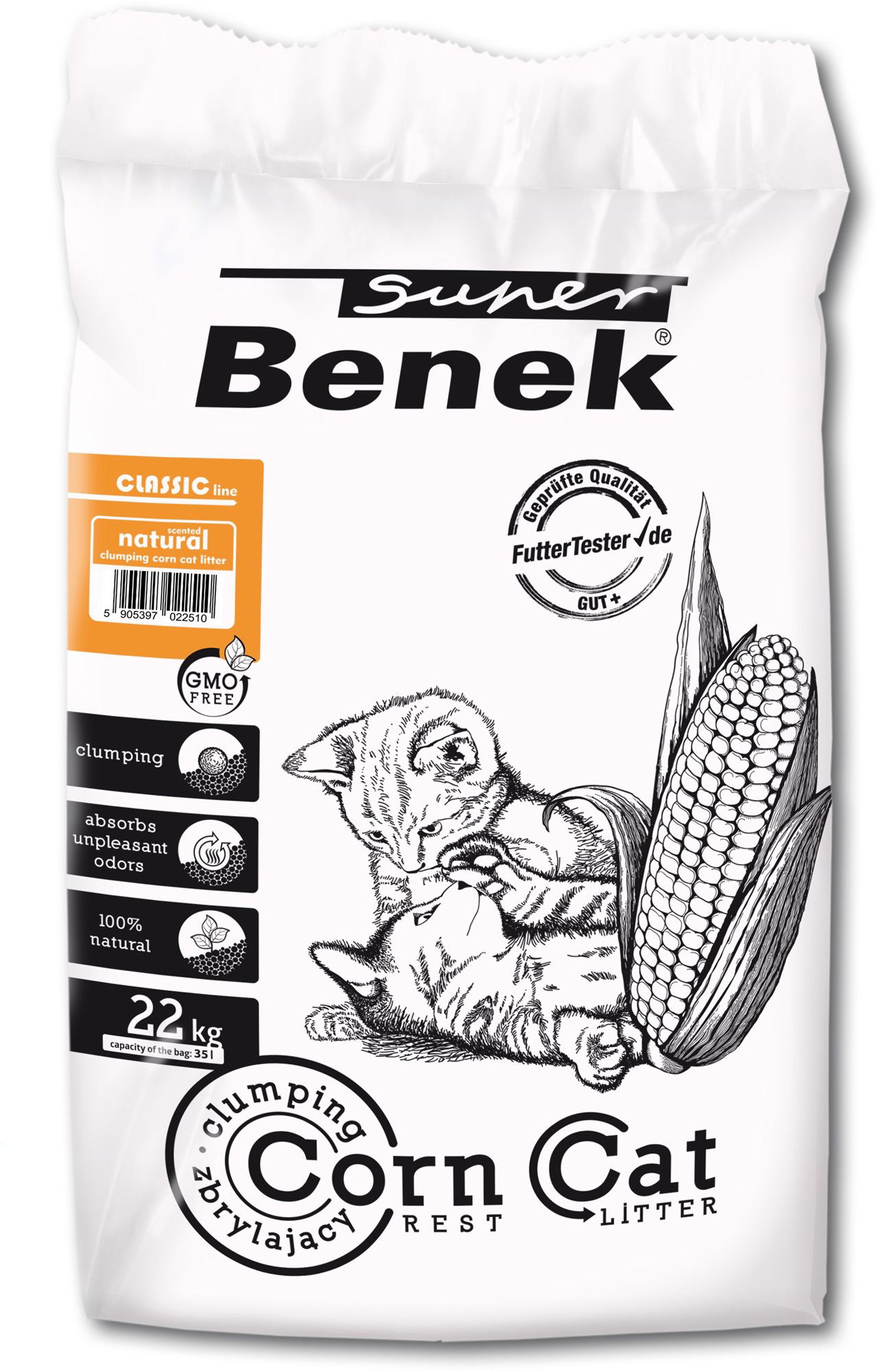 Super Benek Corn Natural 35 L