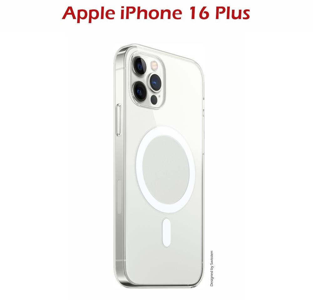 Swissten Clear Jelly MagStick pre Apple iPhone 16 Plus transparentný
