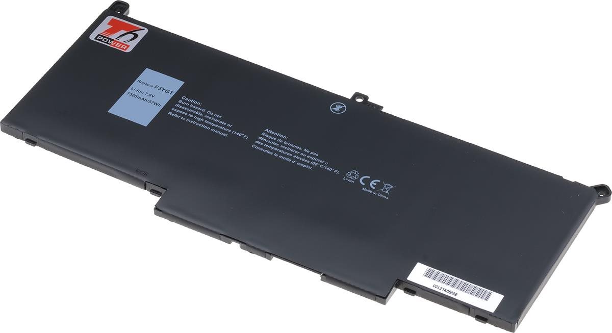 T6 Power na Dell Latitude 7280, Li-Poly, 7,6 V, 7500 mAh (57 Wh), čierna