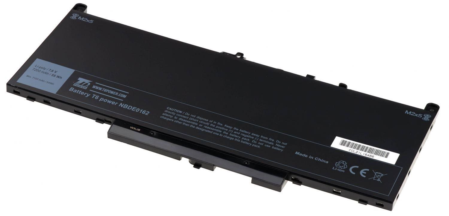 T6 Power pre Dell Latitude 12 E7270, Li-Poly, 7,6 V, 7200 mAh (55 Wh), čierna