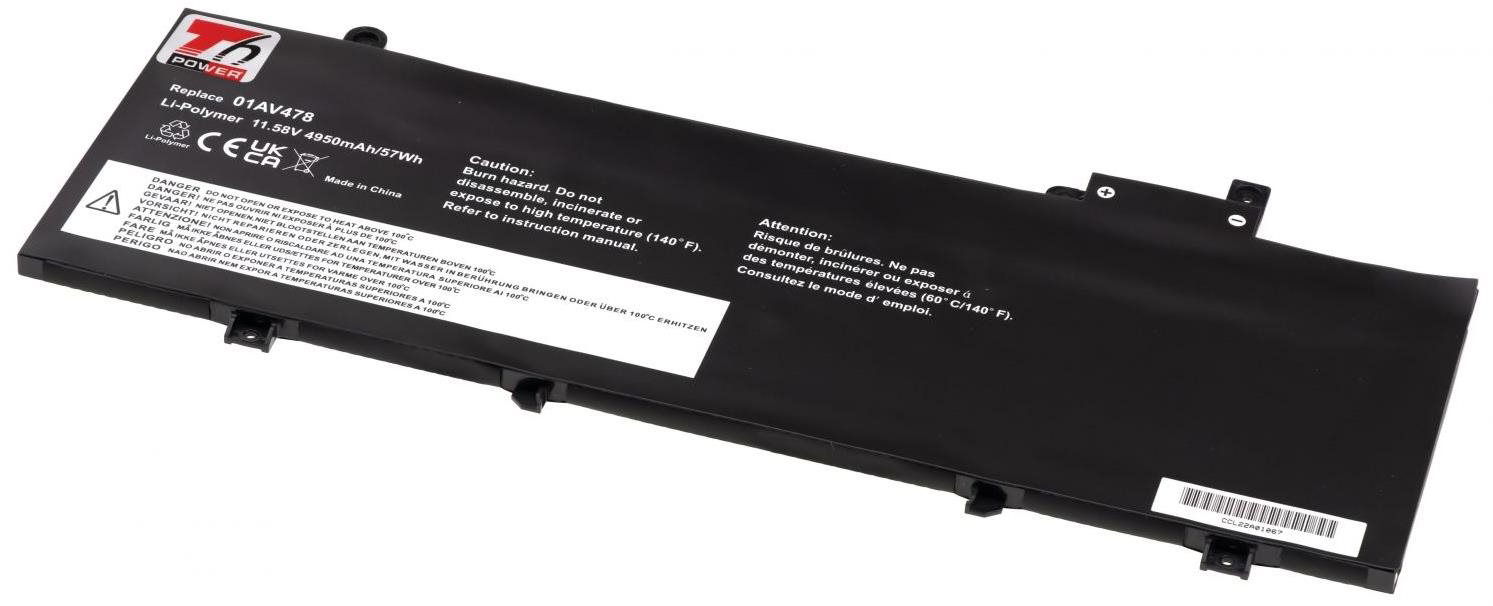 T6 Power pre Lenovo ThinkPad T480s serie, 4 950 mAh, 57 Wh, 3cell, Li-Pol