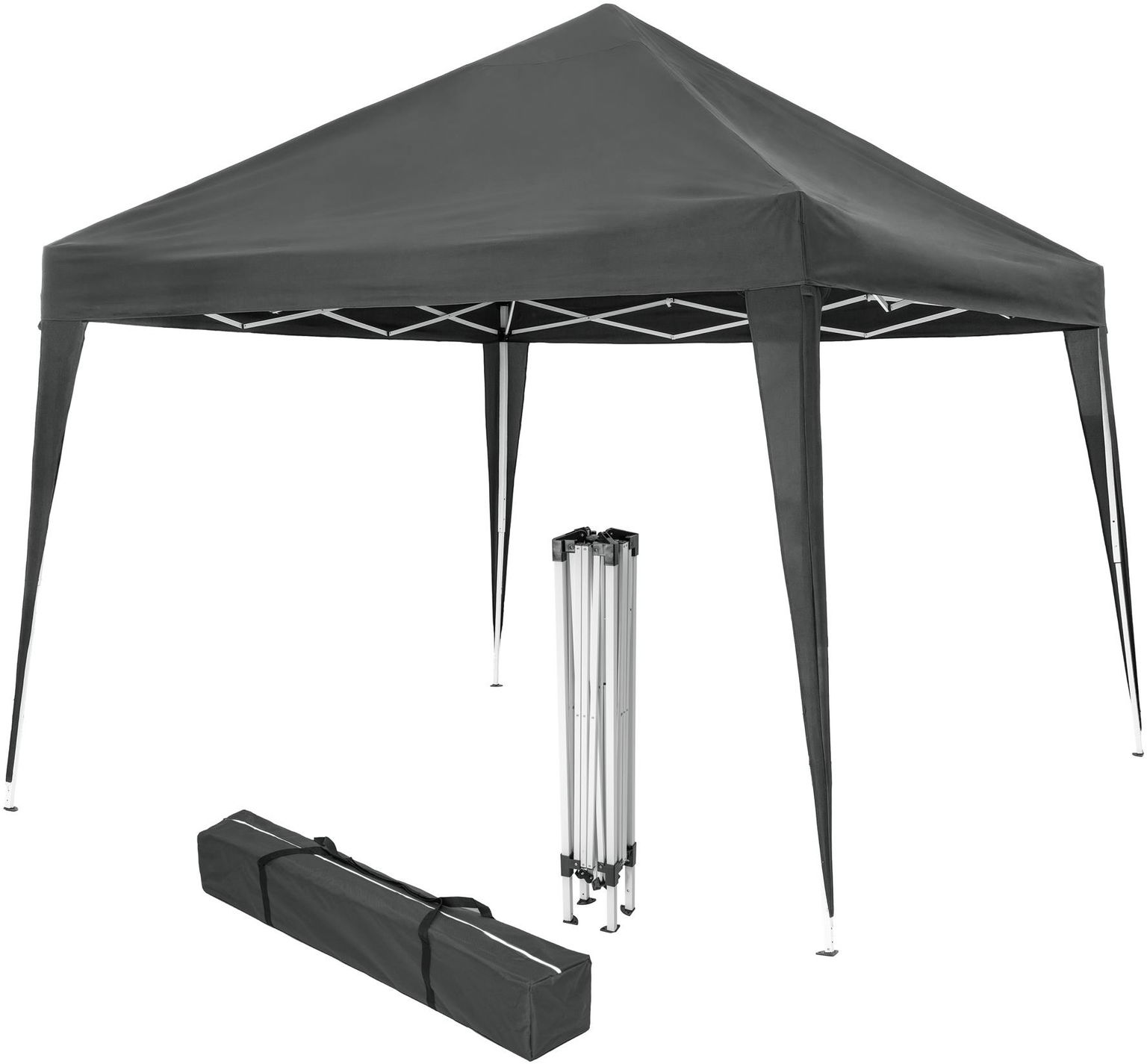 Tectake Skladací pavilón Linosa 3 × 3 m, sivý