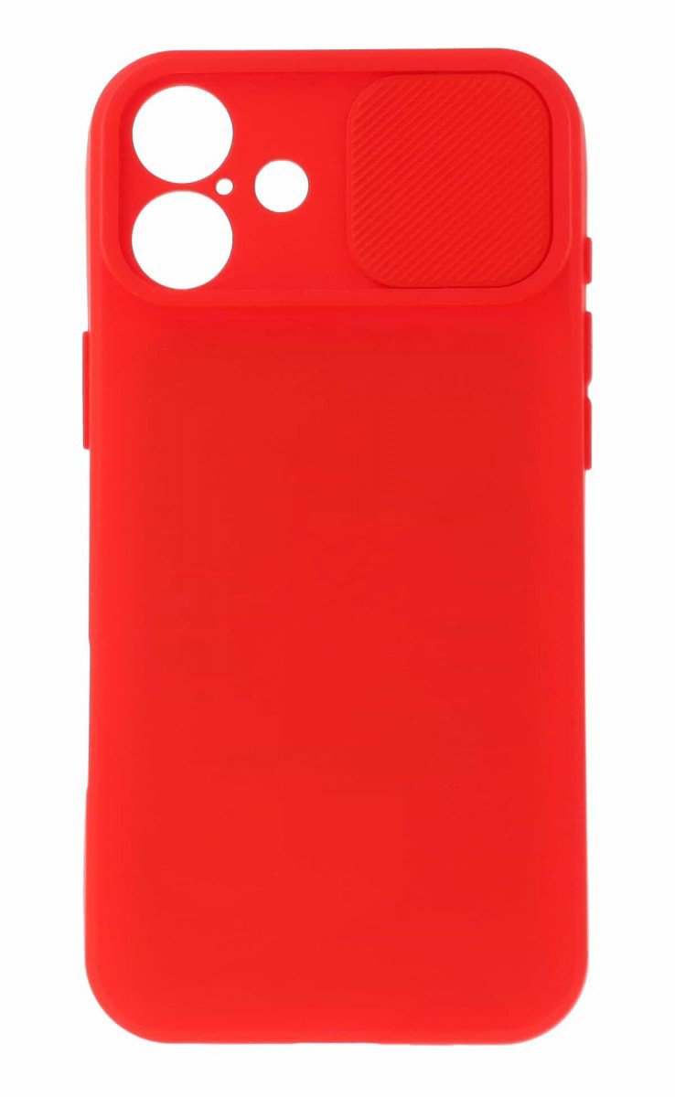 TopQ Camshield Soft na iPhone 16 Plus červený