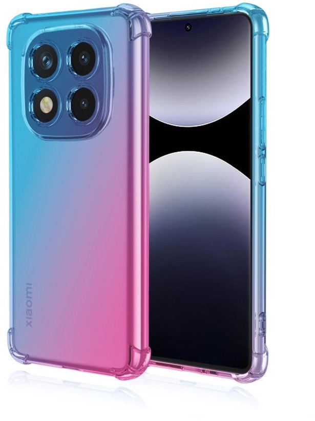 TopQ Kryt Xiaomi Redmi Note 14 Pro Shock dúhový modro-ružový 136716