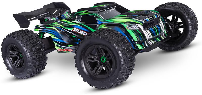 Traxxas Sledge 1:8 RTR zelený s belted pneu