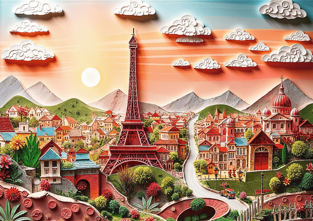 TREFL Puzzle Paper Art: Paríž 1000 dielikov