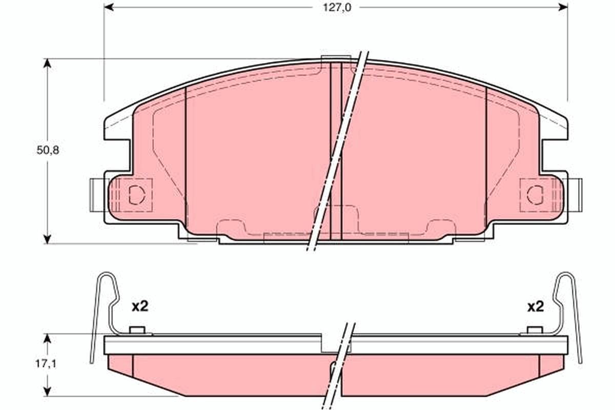 TRW Brzdové doštičky GDB3161