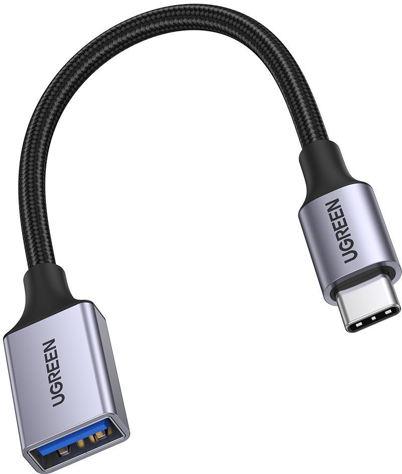 UGREEN USB-C to USB 3.0 OTG Cable Alu Case with Braid Black